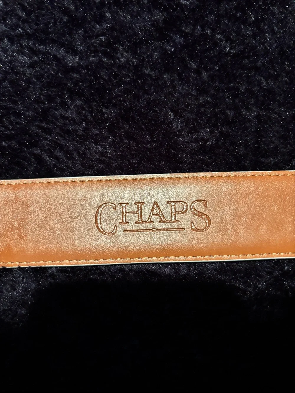 Chaps White Belt with Gold Buckle and Eyelets